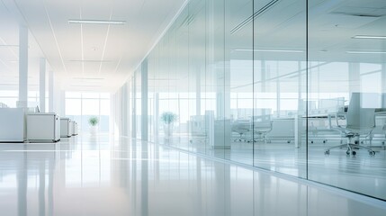 minimalist blurred commercial office interior