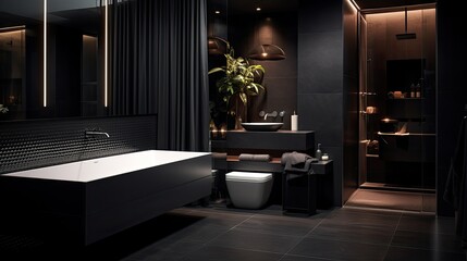 monochrome black interior design