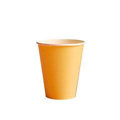 A yellow cup on a Transparent Background