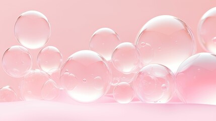 bubbles pink background pastel colors
