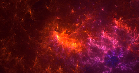 3D manual rendering abstract multicolor fractal light background. Its not AI Generatd illustration.