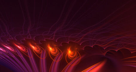 3D manual rendering abstract technology fractal background. Its not AI Generatd illustration.