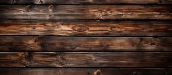 Obraz premium Wooden wall in focus with numerous planks creating a rustic and textured background