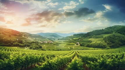 hills summer grape background