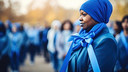 unity cancer ribbon blue
