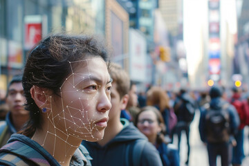 Interactive data collection and visualization tool for tracking and recording facial details and personalities of individuals on hectic city sidewalks.