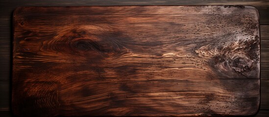 A wooden cutting board with a sharp knife placed on top, ready for food preparation