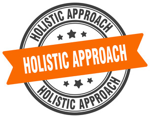 Fototapeta premium holistic approach stamp. holistic approach label on transparent background. round sign