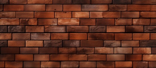 Brown bricks form a sturdy and textured background on the brick wall
