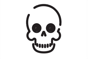 skull on white background