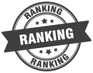 ranking stamp. ranking label on transparent background. round sign