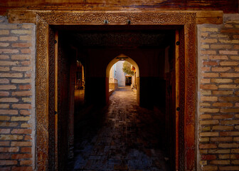Inner yard of madrassah in Khiva - 776879166