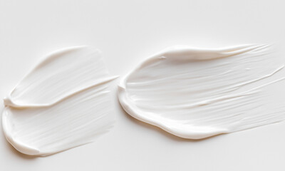 The texture of cosmetic cream sample