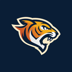 Tiger Head Mascot Icon vector