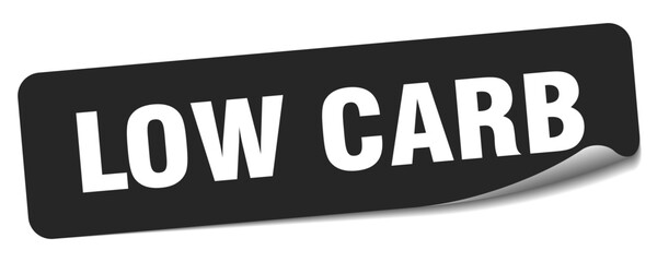 low carb sticker. low carb label