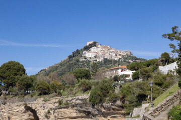 view of Castellabate one of The most beautiful villages of Italy