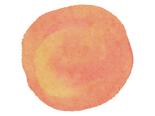 Watercolor circle stain, hand-drawn, transparent background, suitable for design and decoration.