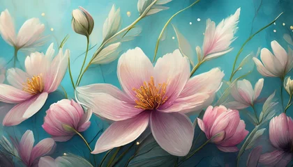 Foto op Canvas pink water lilies © Dorothy Art