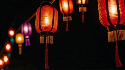  The Serenity of Night Market Lanterns