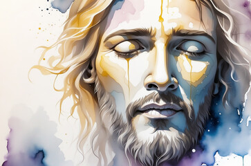 Portrait of Jesus Christ - obrazy, fototapety, plakaty
