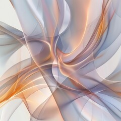 Elegant abstract curves, flowing lines in harmonious colors, graceful and smooth