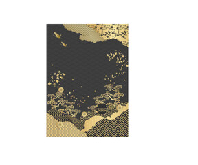 Traditional Japanese pattern backgroud design.