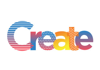 Create Typography Vector, Corporate Wall Branding, Office Branding Transparent Glass Sticker, Wall Decal