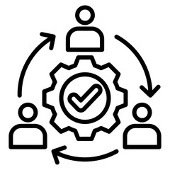 Team Collaboration Icon Element For Design
