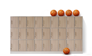 Basketball ball locker PNG transparent