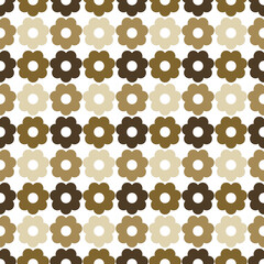 Seamless pattern with brown flower