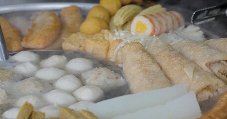 Small vendors, pots, cooking, Japanese food, oden,