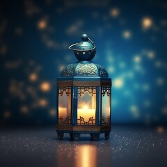 Eid mubarak and ramadan kareem greetings with islamic lantern and mosque. Eid al fitr background