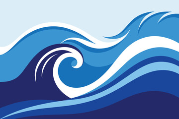 Blue Wave vector Background design