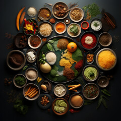 Obraz na płótnie Canvas dish with spices