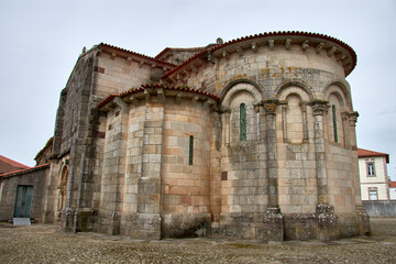Fototapeta na wymiar Romanesque church of Sao Pedro de Rates, Povoa de Varzim, Camino de Santiago, Portugal