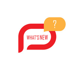 what's new sign on white background	