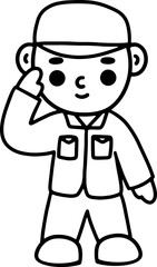 soldier outline coloring