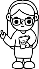 teacher outline coloring