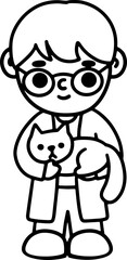 veterinarian outline coloring