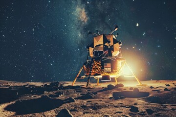 Triumphant Lunar Landing:Pioneering Spirit Conquering the Final Frontier