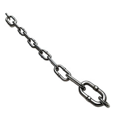 steel chain isolated on transparent background