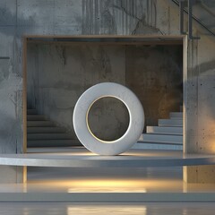 "Minimalist Elegance: Exploring Zero in Illuminated Ambiance"