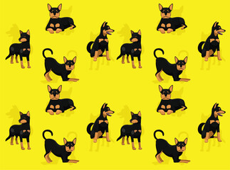 Dog Kelpie Cartoon Cute Seamless Wallpaper Background