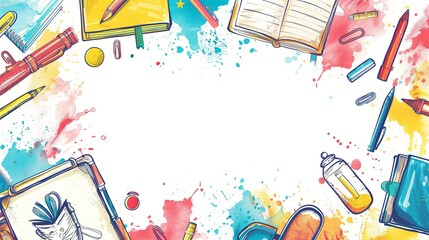 Background for posters and presentations, school theme, education, learning