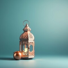 Naklejka premium Eid mubarak and ramadan kareem greetings with islamic lantern and mosque. Eid al fitr background