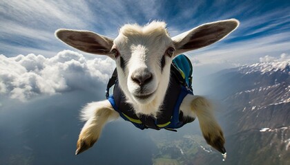 High-Flying Hooves: The Thrilling Tale of a Skydiving Goat"
