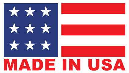 illustration of the words made in usa