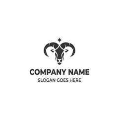Fototapeta premium simple ram head logo perfect for sport logo