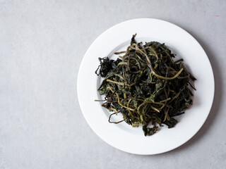 Seasoned Thistle  on a plate