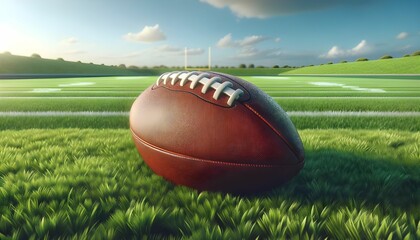 American Football on Field with Goal Post
generative AI